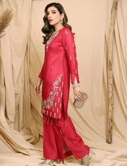 Korean raw silk trouser shirt