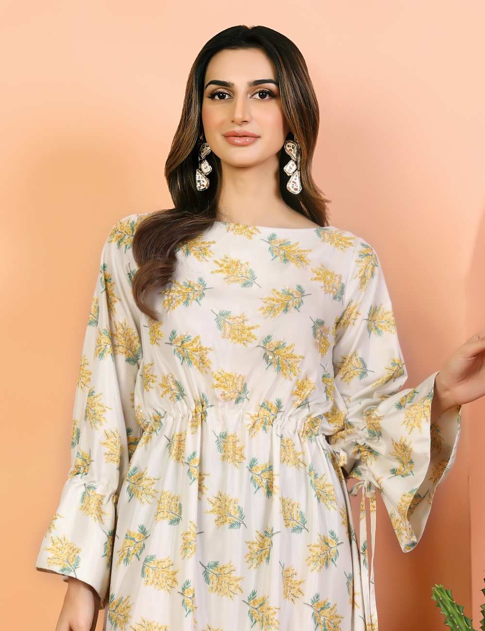 Girl Wearing Yellow Maxi