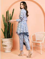 Blue peplum Dress