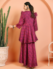 Purple peplum dress